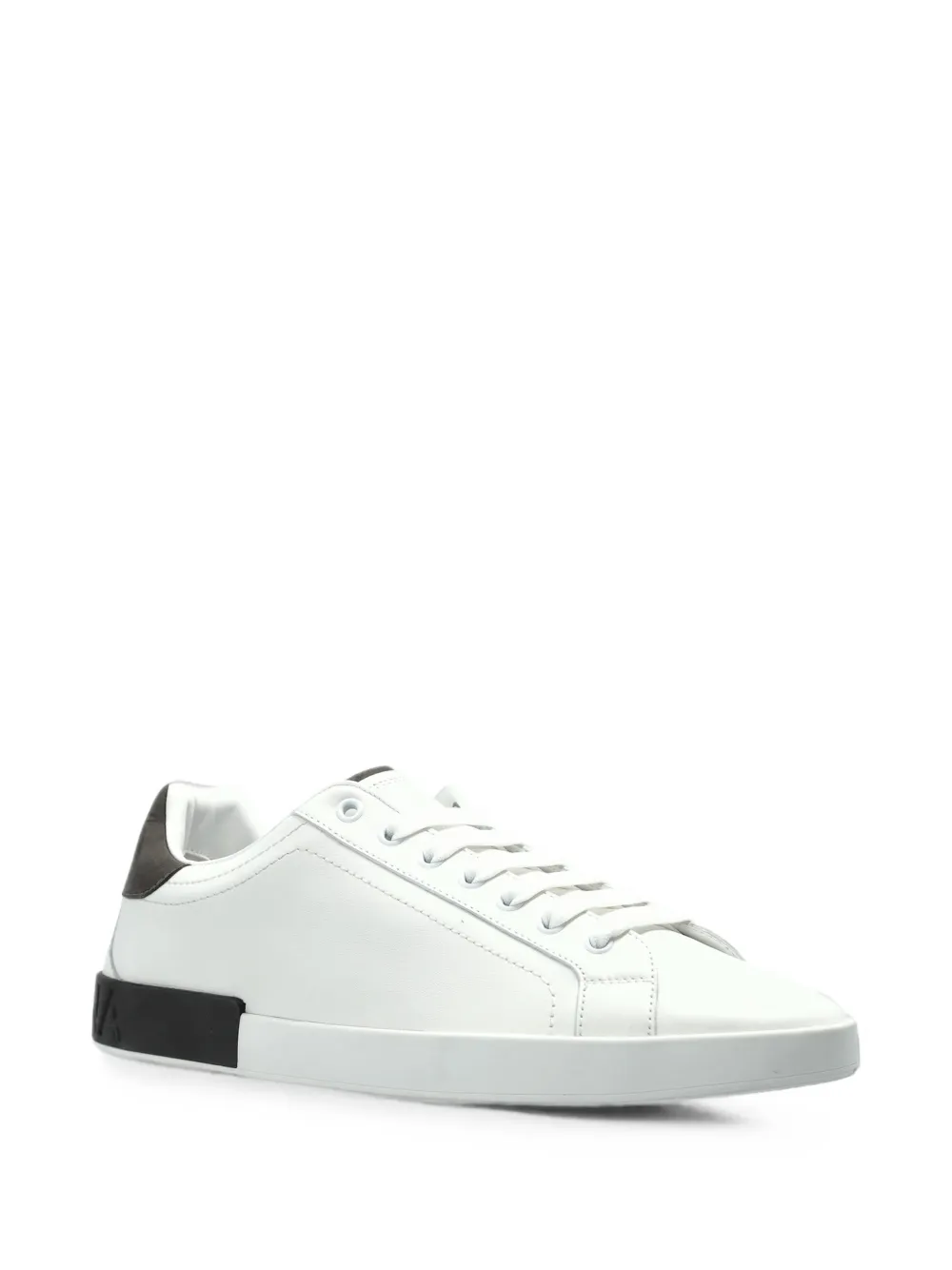 Dolce & Gabbana Sneakers met contrasterende hak en logo-reliëf Wit