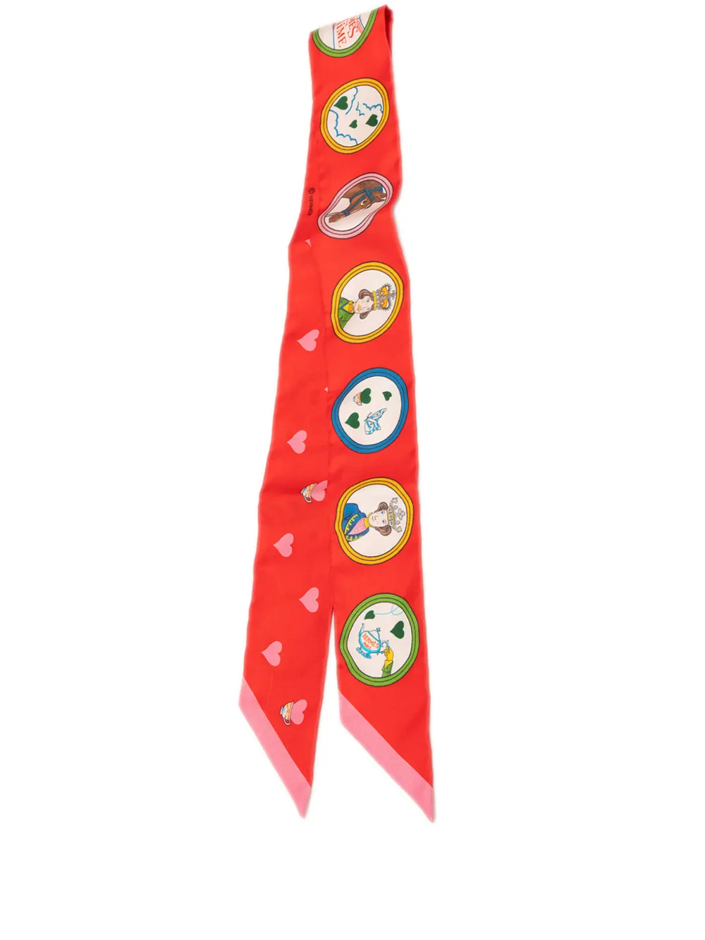 Hermès Pre-Owned 2000-2026 Tea Time Twilly Silk Scarf scarves - Rosso