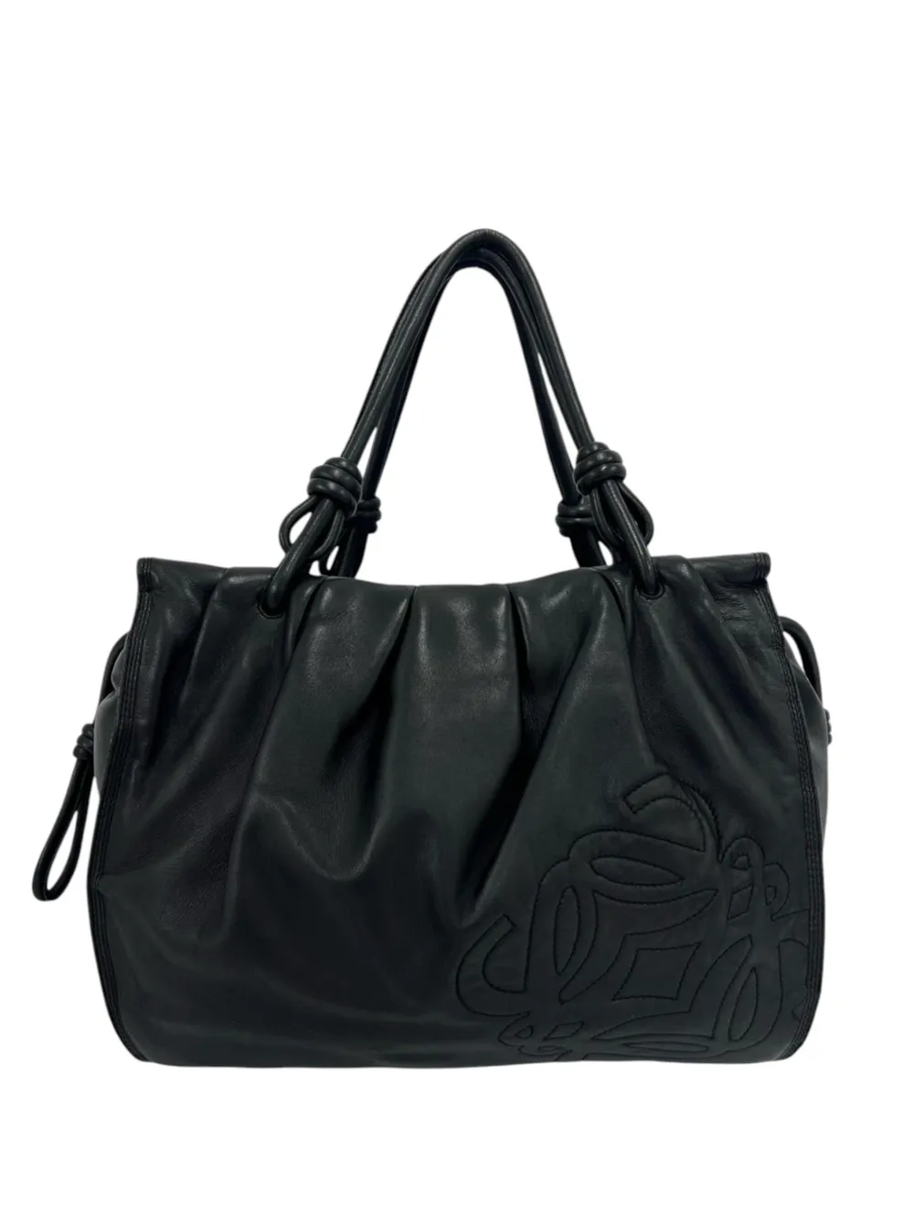 Loewe Pre-Owned 2010-2026 Leather Anagram tote bag - Schwarz