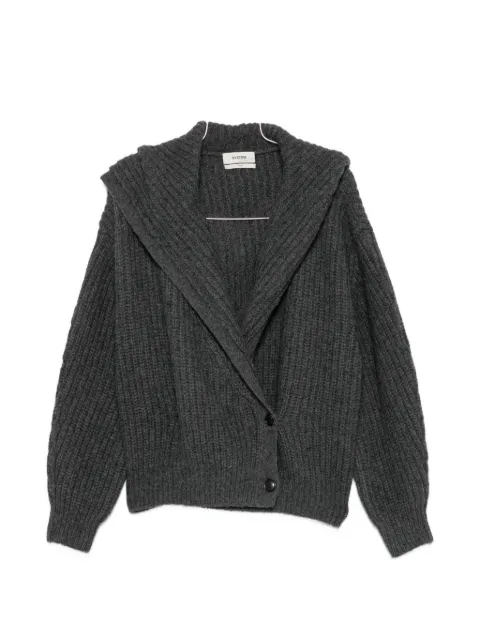 System ribbed-knit hooded cardigan