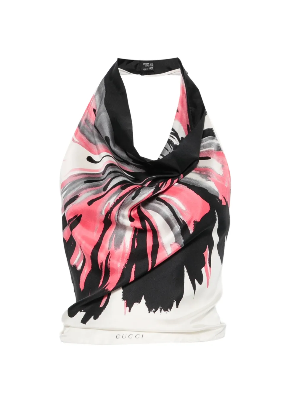 Gucci Pre-Owned Top a fiori con scollo all'americana anni 2000 - Bianco