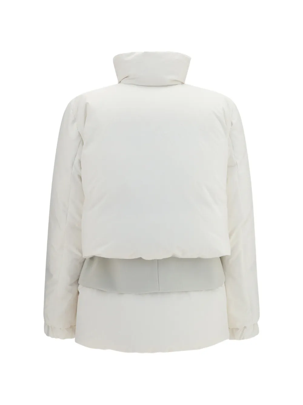 sacai Gewatteerd jack met gelaagd design Wit