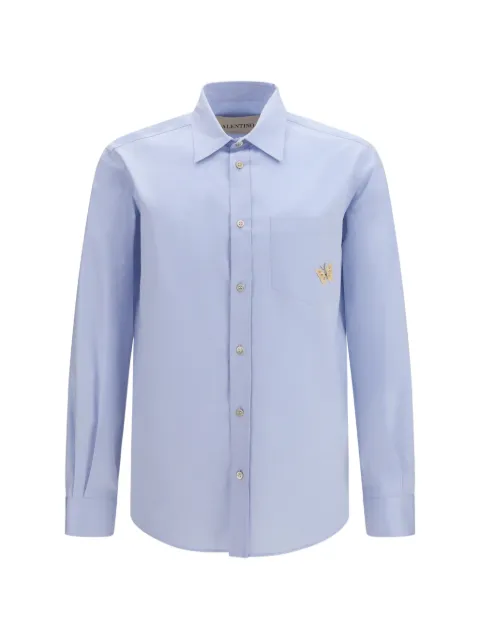 Valentino Garavani butterfly-patch long-sleeve shirt