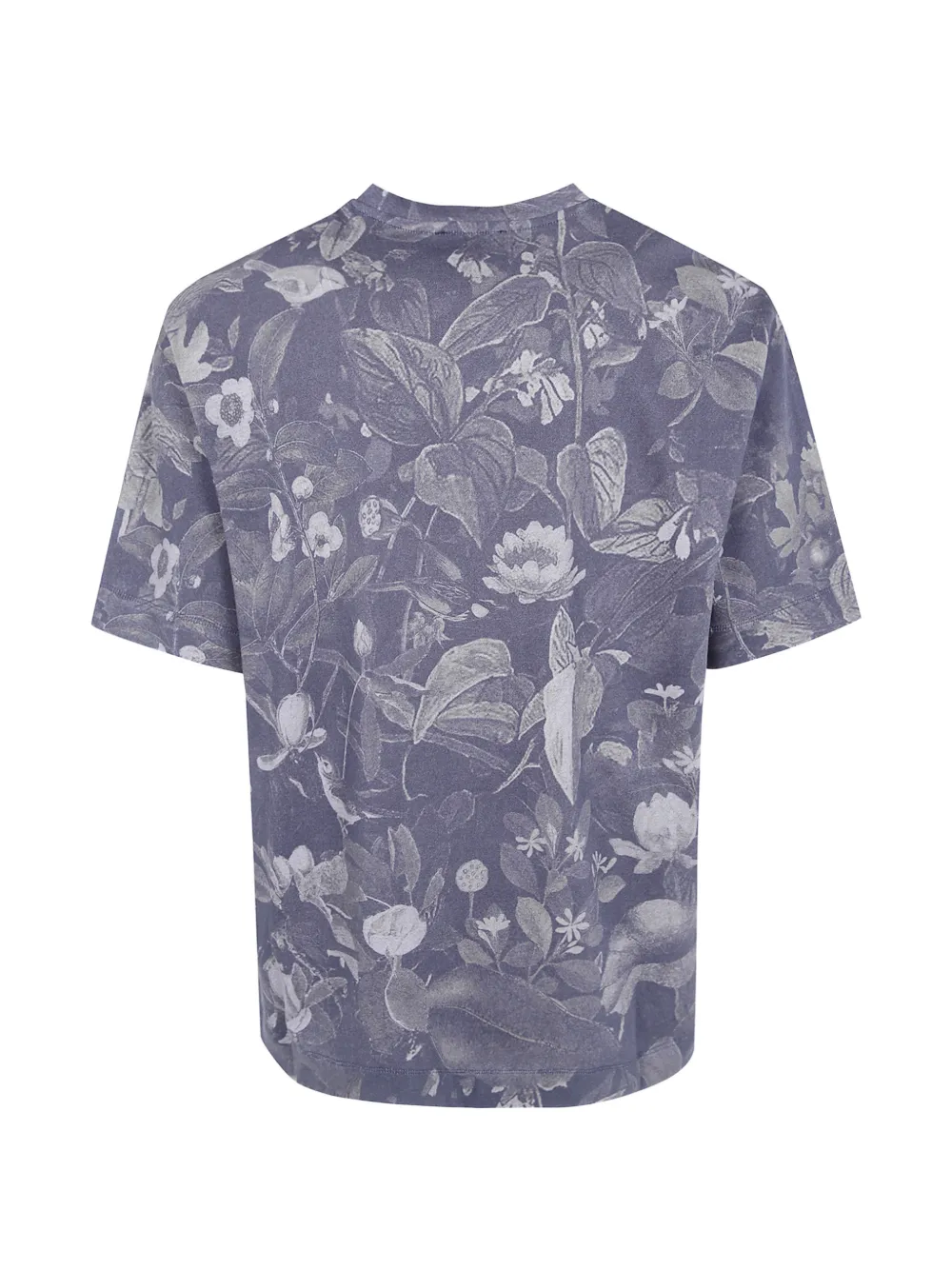 Emporio Armani T-shirt met bloemenprint Blauw