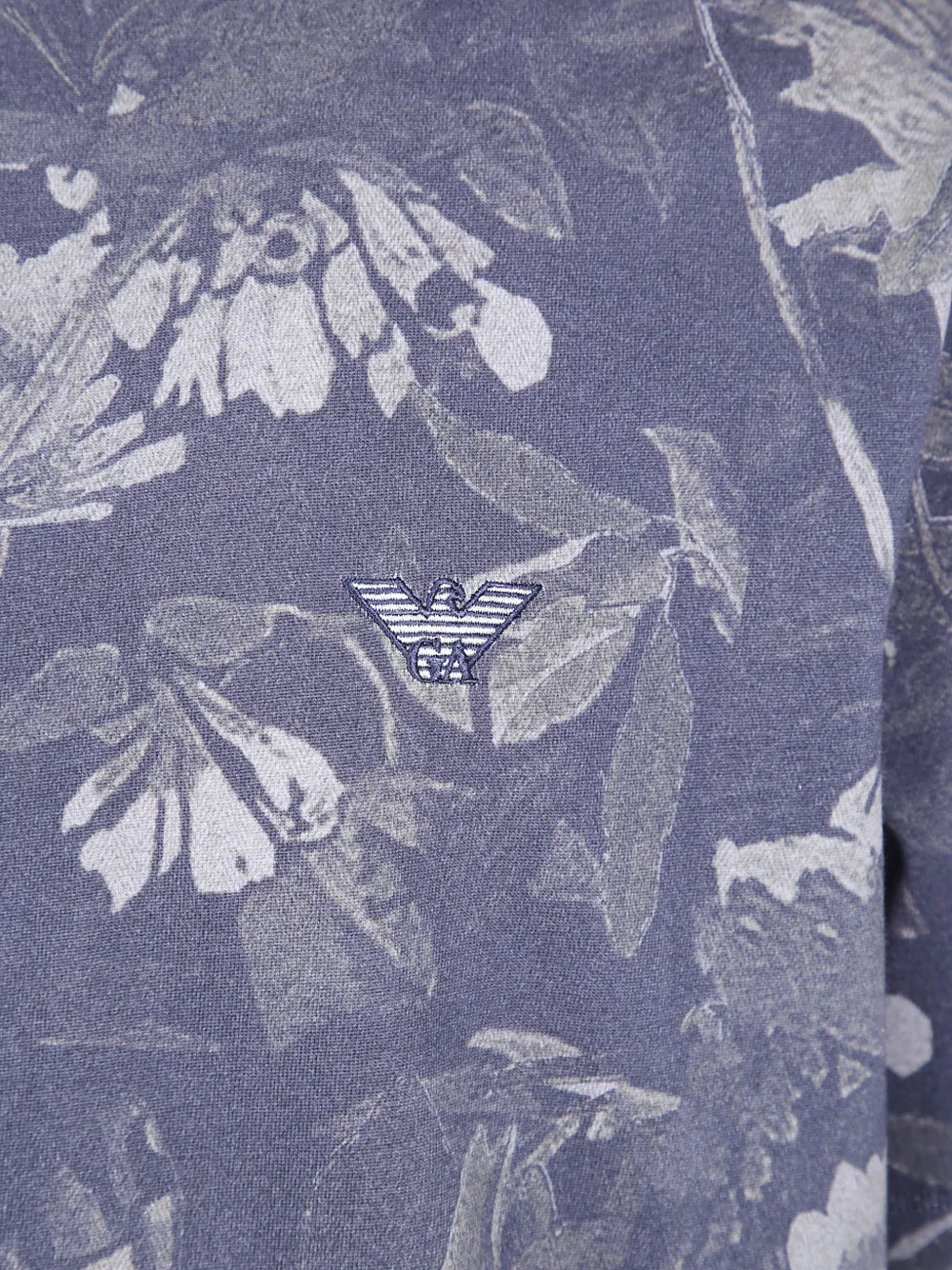 Emporio Armani T-shirt met bloemenprint Blauw