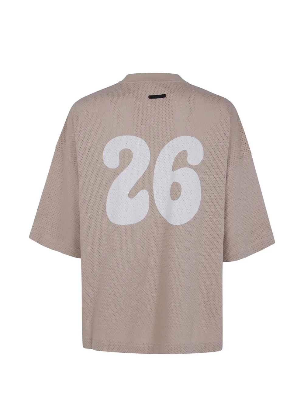FEAR OF GOD ESSENTIALS Sport mesh merch T-shirt Beige