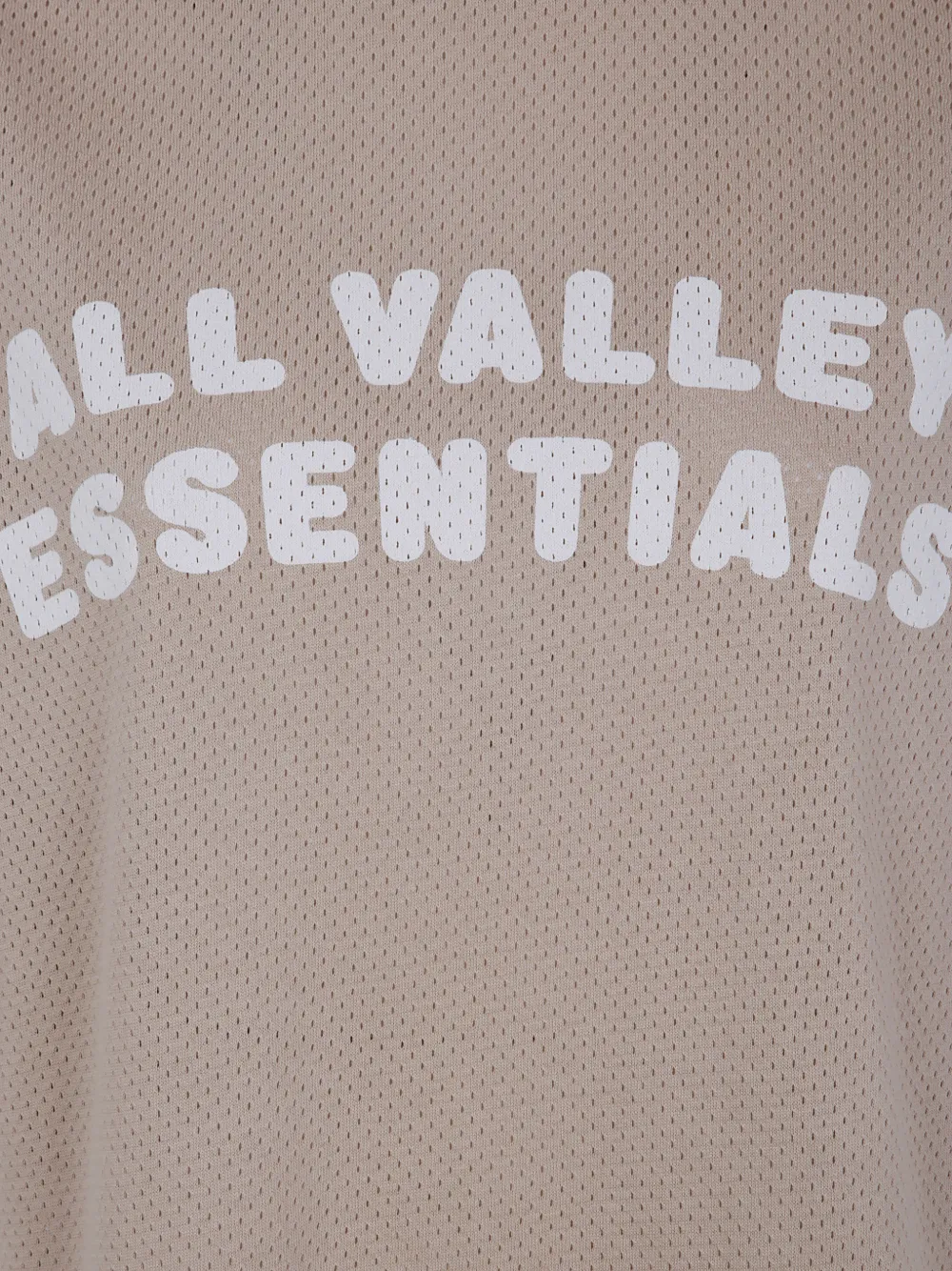 FEAR OF GOD ESSENTIALS Sport mesh merch T-shirt Beige