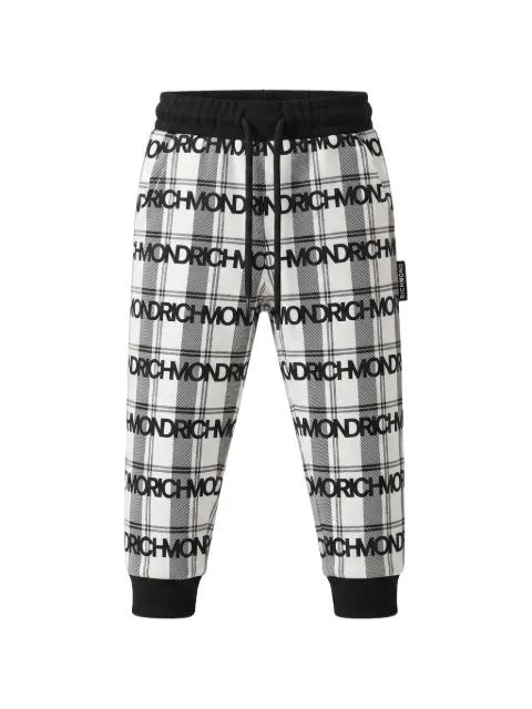 John Richmond Junior Geruite trainingsbroek met logoprint