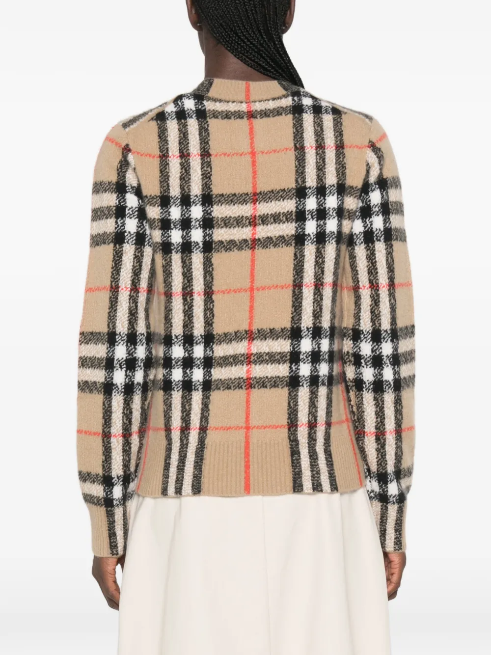 Burberry check-pattern button-up cardigan Beige
