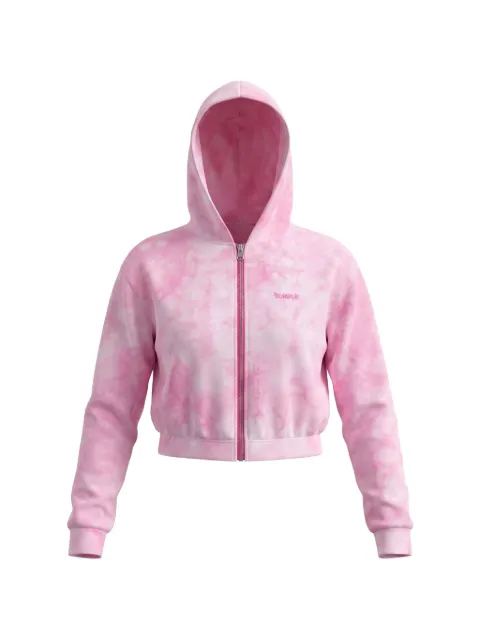 DISCLAIMER tie-dye cropped hoodie