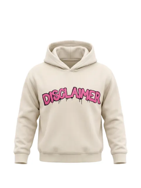 DISCLAIMER logo-print hoodie