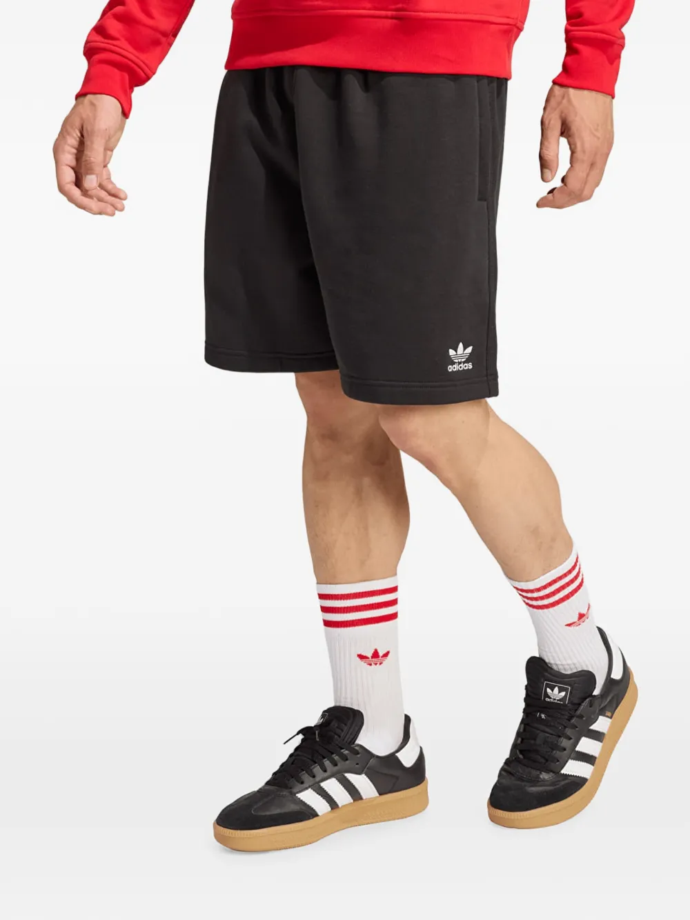adidas Trefoil Essentials 7 inch fleece shorts - Nero