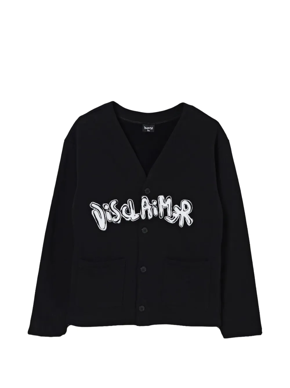 DISCLAIMER Cardigan con logo - Nero