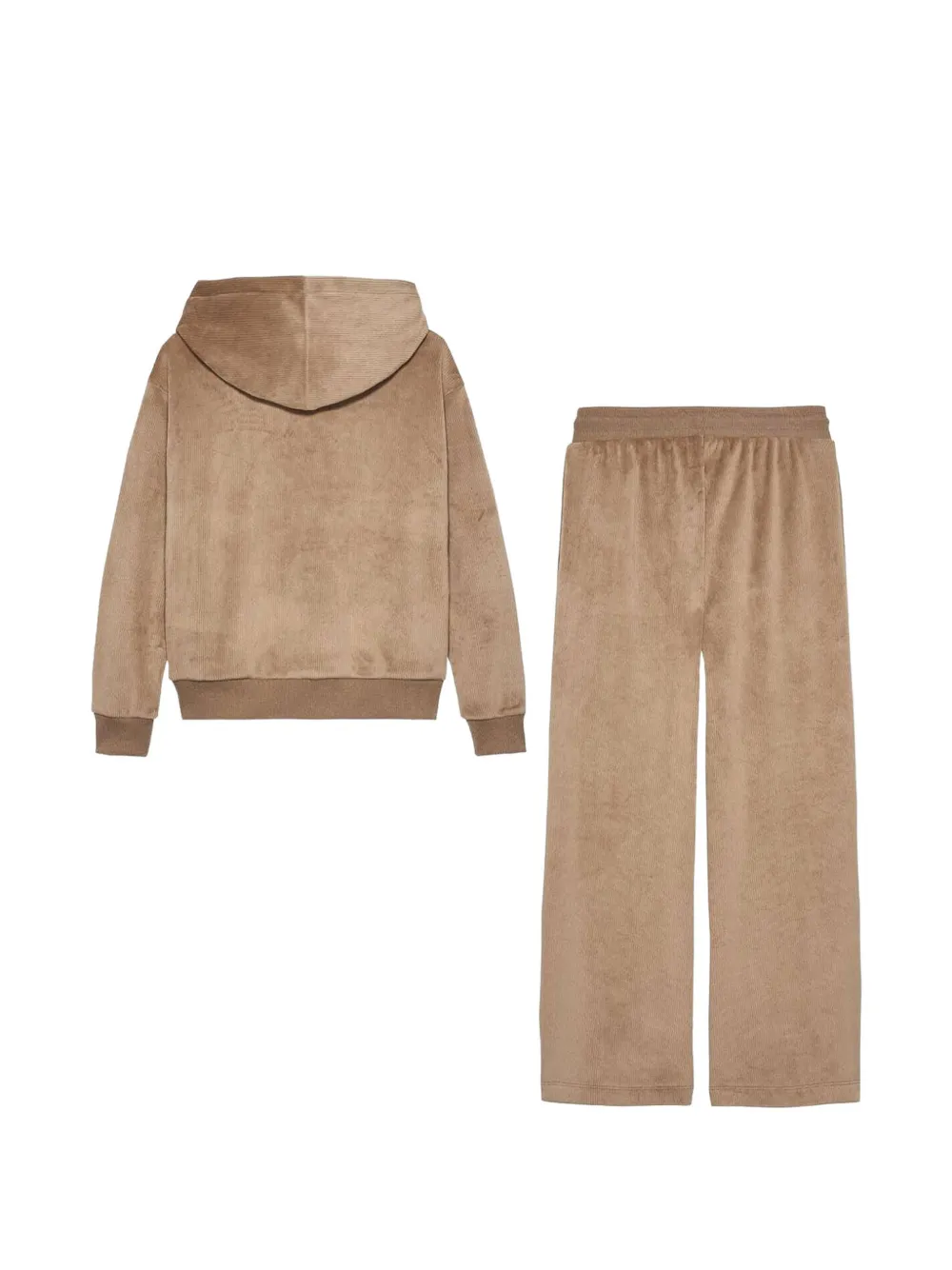 Calvin Klein Kids Ribfluwelen trainingspak Beige