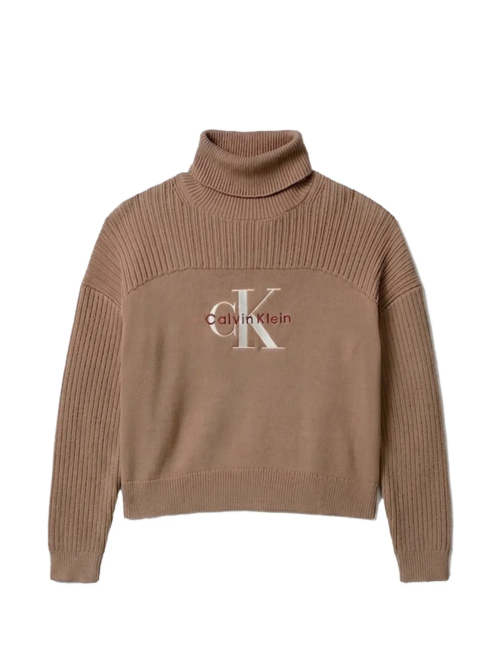 Calvin Klein Kids Maglione a collo alto con logo - Toni neutri