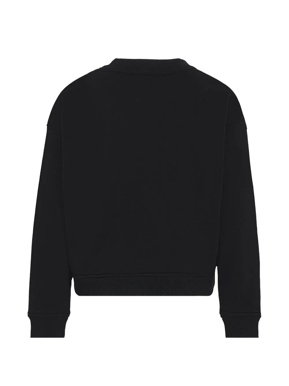 John Richmond Junior Trui met logoprint en ronde hals Zwart