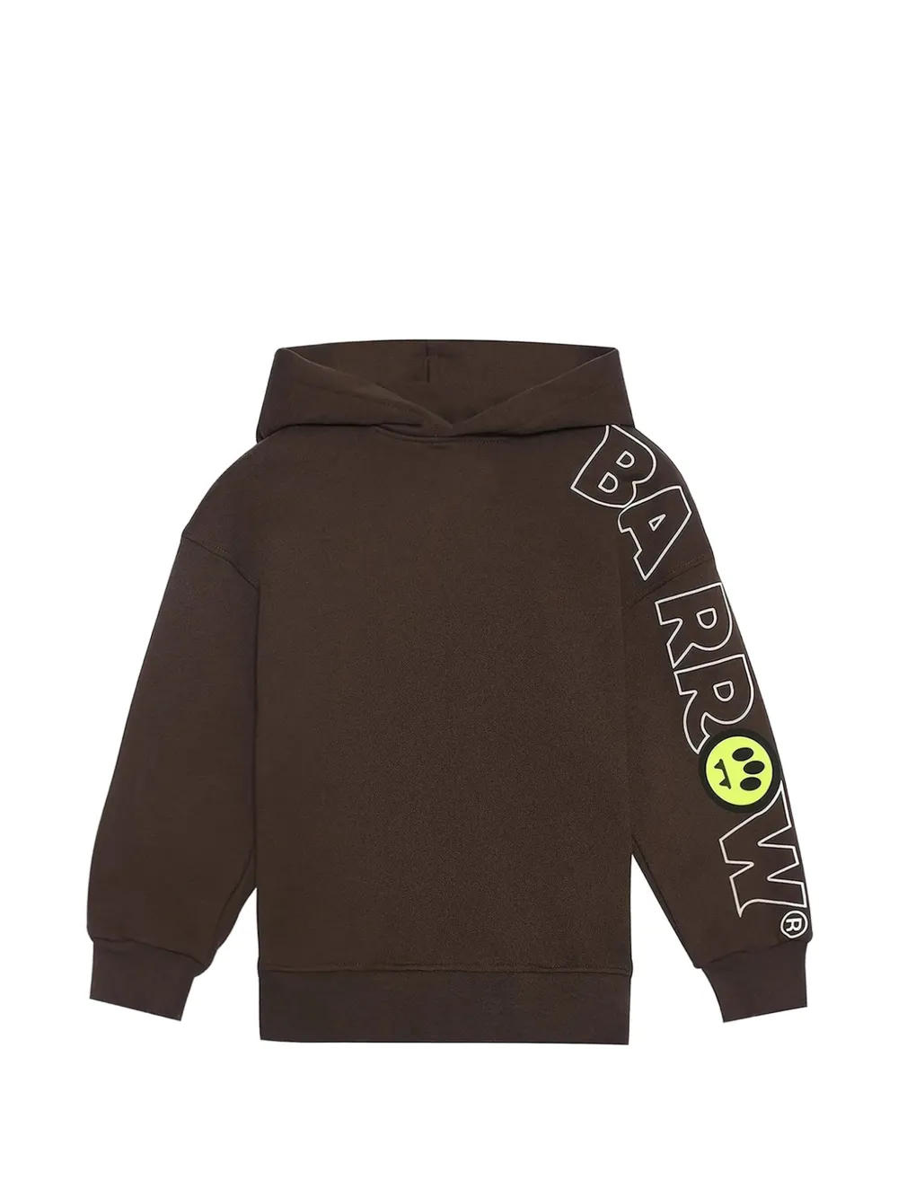 Barrow kids Felpa in cotone con logo e cappuccio - Marrone