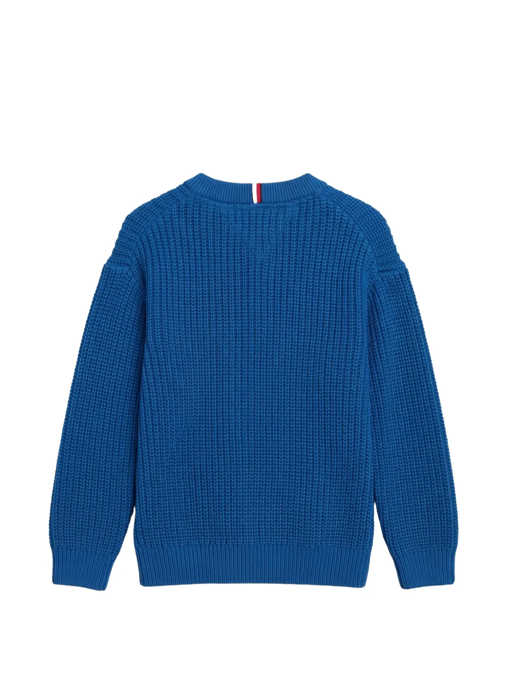 Tommy Hilfiger Junior Chunky gebreide trui met geborduurd logo Blauw