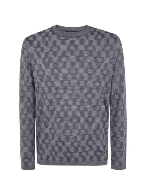 Emporio Armani pattern-knit virgin-wool jumper Signature Capsule