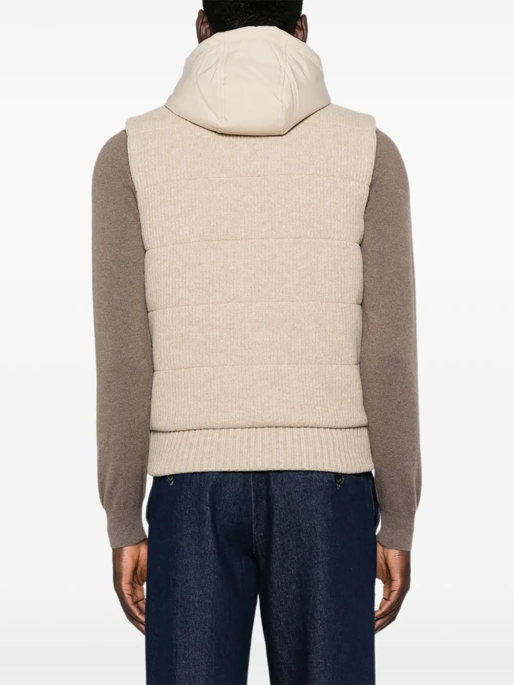 Gran Sasso Bodywarmer met capuchon Beige