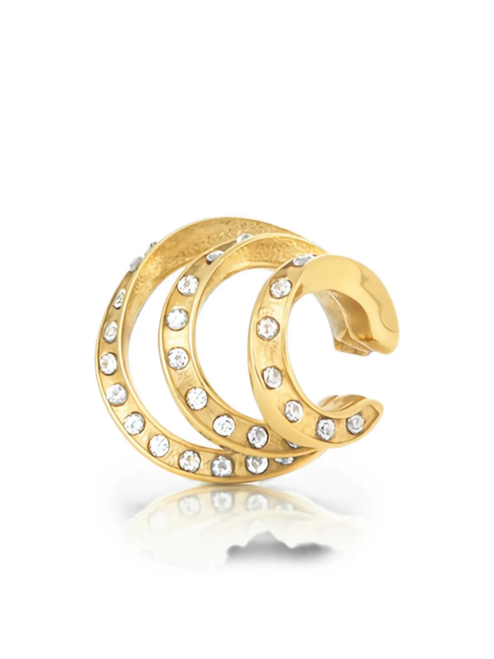 YPARIS Ridley Star cubic zirconia ear cuff - Oro