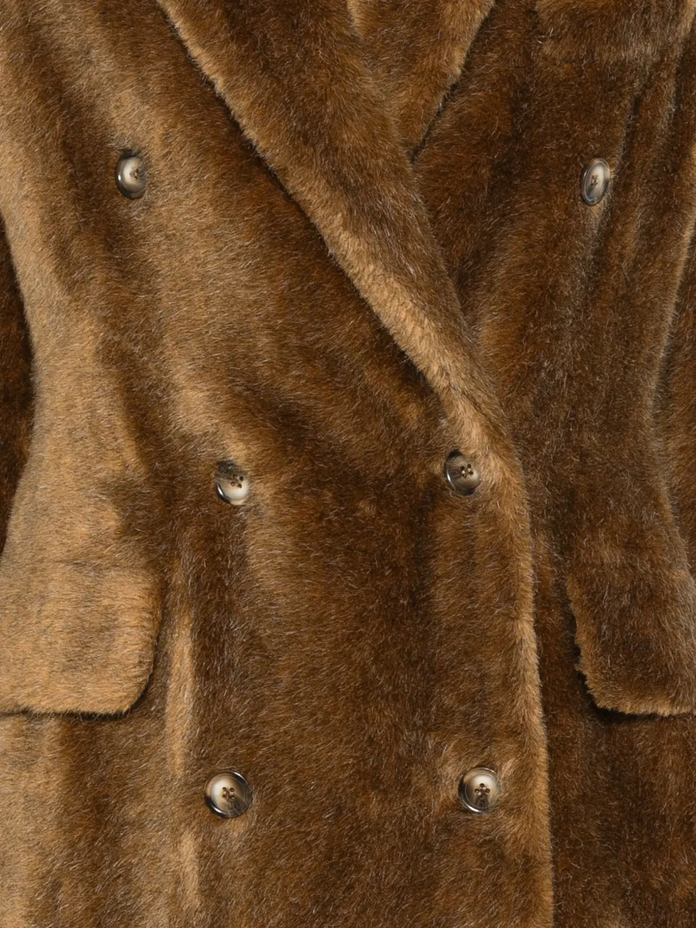 Mugler Jas van imitatiebont Bruin