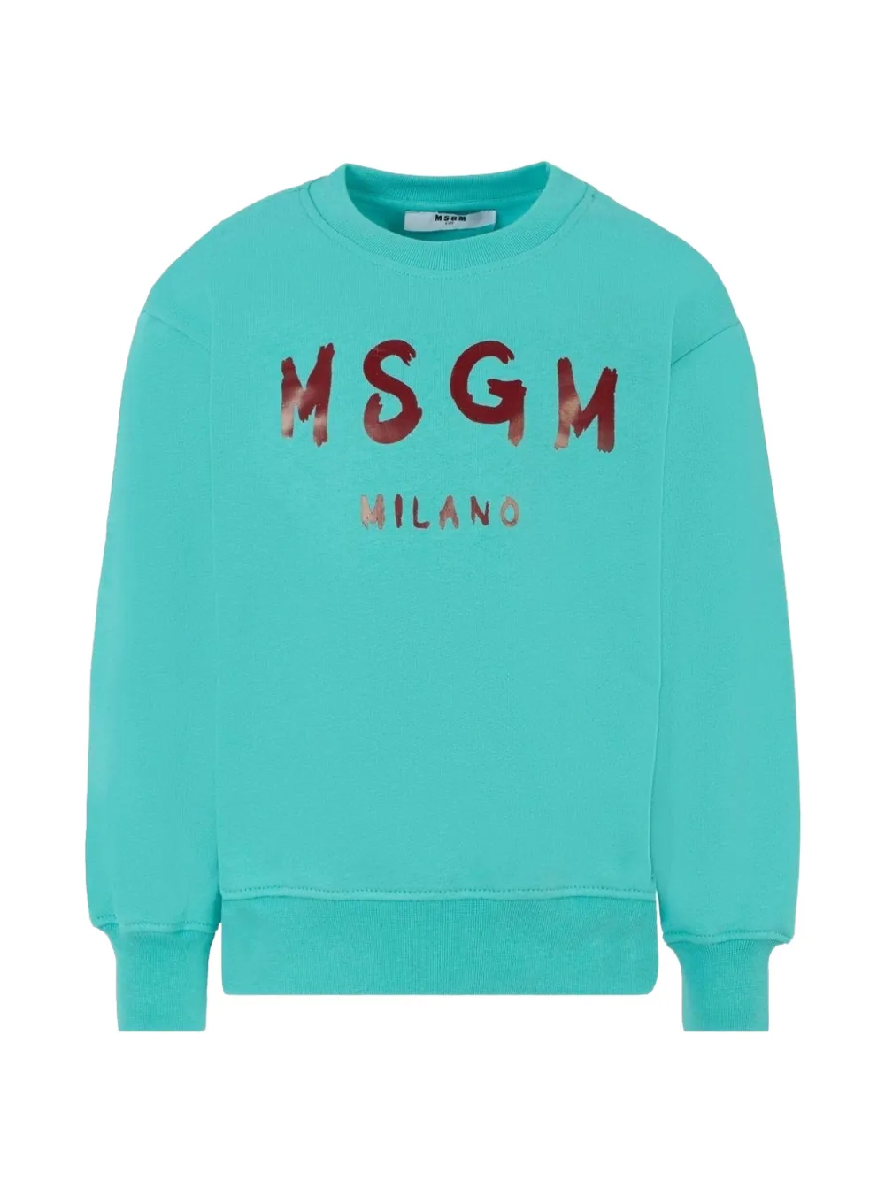 MSGM Kids Felpa girocollo con logo - Blu