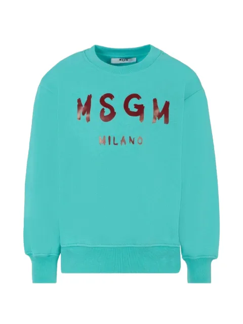 MSGM Kids logo-print crew-neck sweatshirt