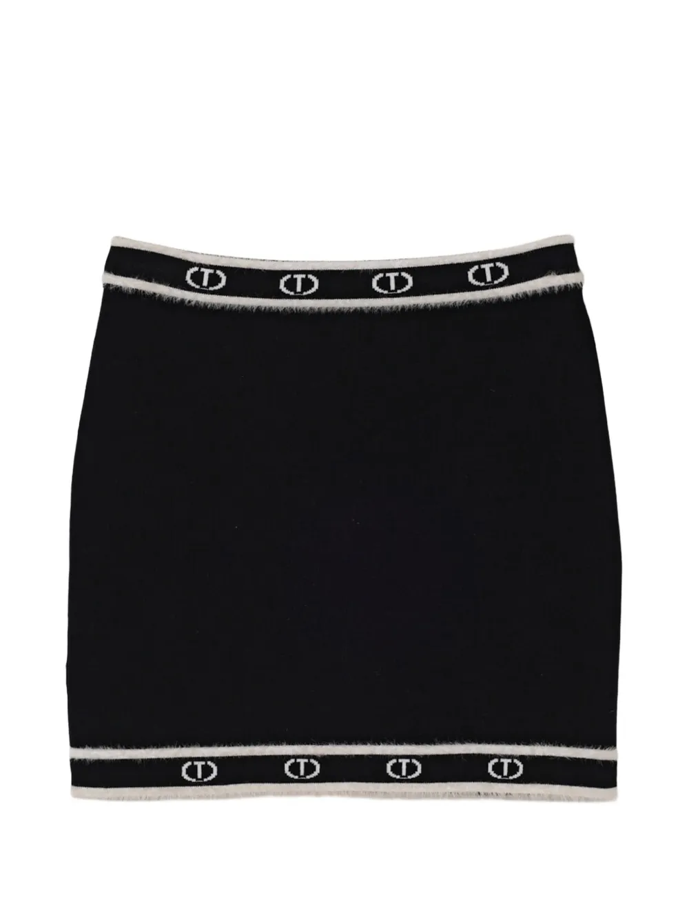 TWINSET Kids Minigonna con logo - Nero