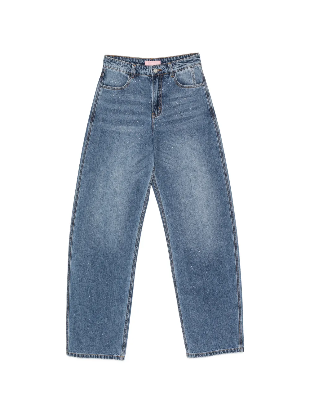 TWENTY FOURHAITCH glitter-effect wide-leg jeans - Blu