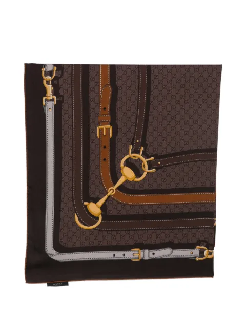 Gucci Echarpe Horsebit com estampa de cinto