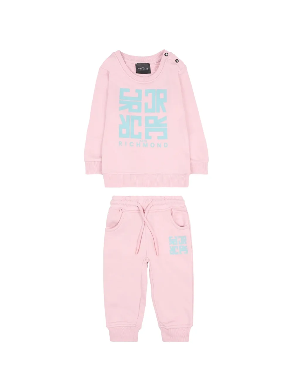 John Richmond Junior Tuta sportiva con stampa - Rosa