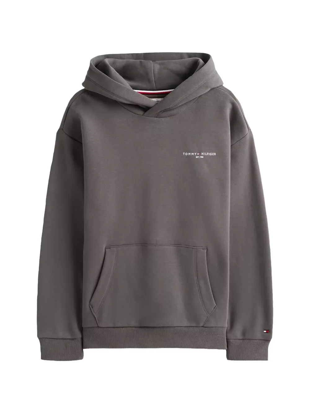 Tommy Hilfiger Junior Felpa con cappuccio e logo - Grigio