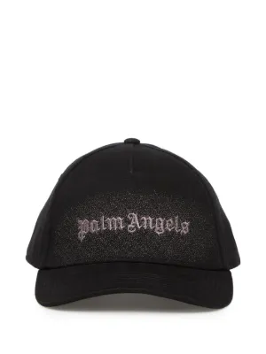 Palm Angels embroidered-logo Classic Cap | Black | FARFETCH