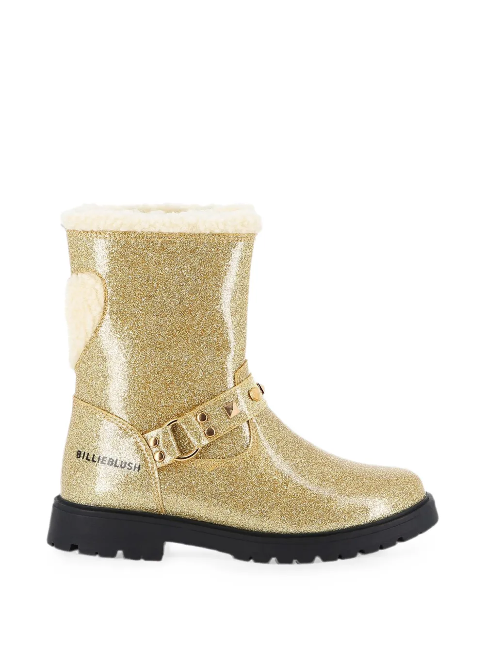 Billieblush glitter-effect studded boots Goud