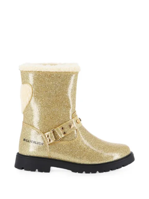 Billieblush glitter-effect studded boots