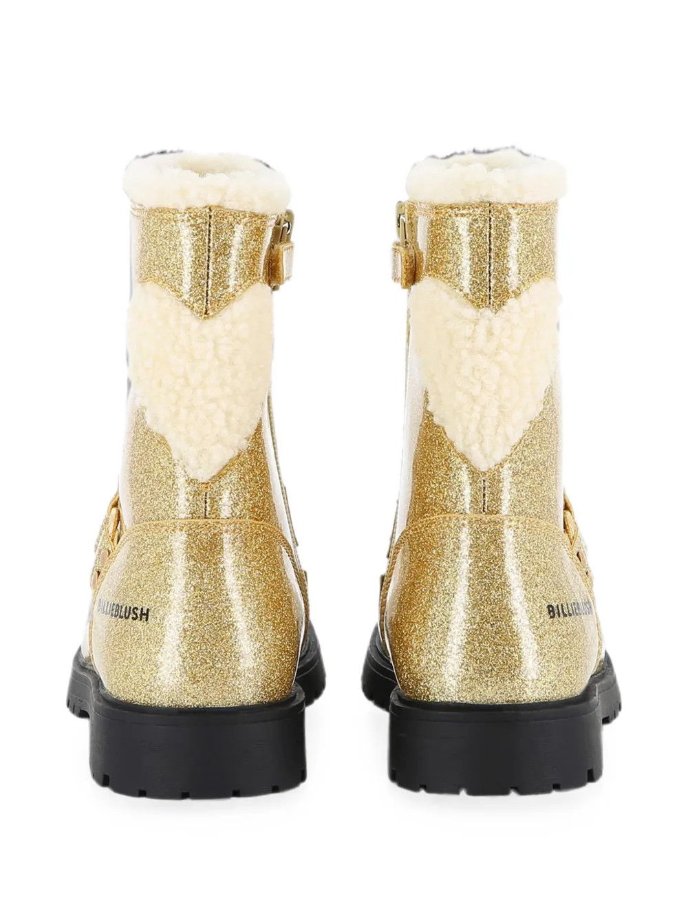 Billieblush glitter-effect studded boots Goud