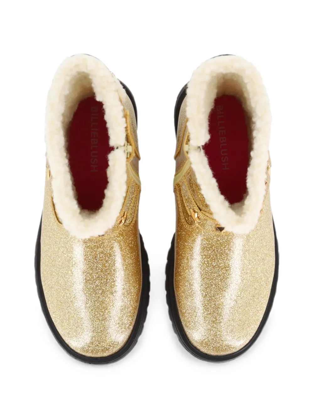 Billieblush glitter-effect studded boots Goud