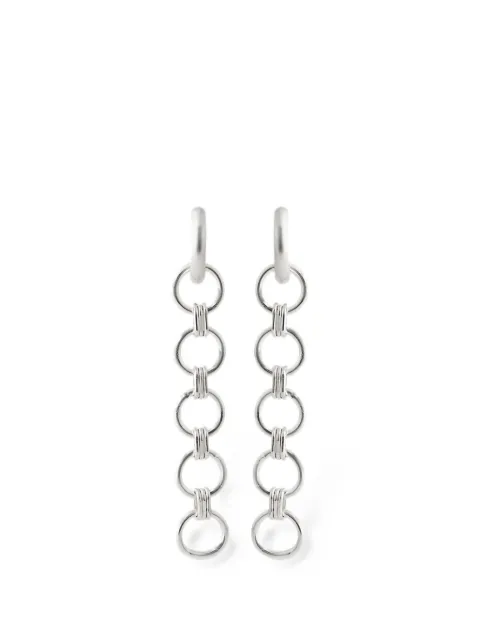 POISONED HEARTS chain-link drop earrings