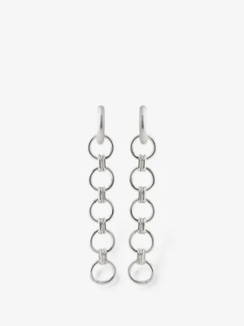 POISONED HEARTS chain-link drop earrings