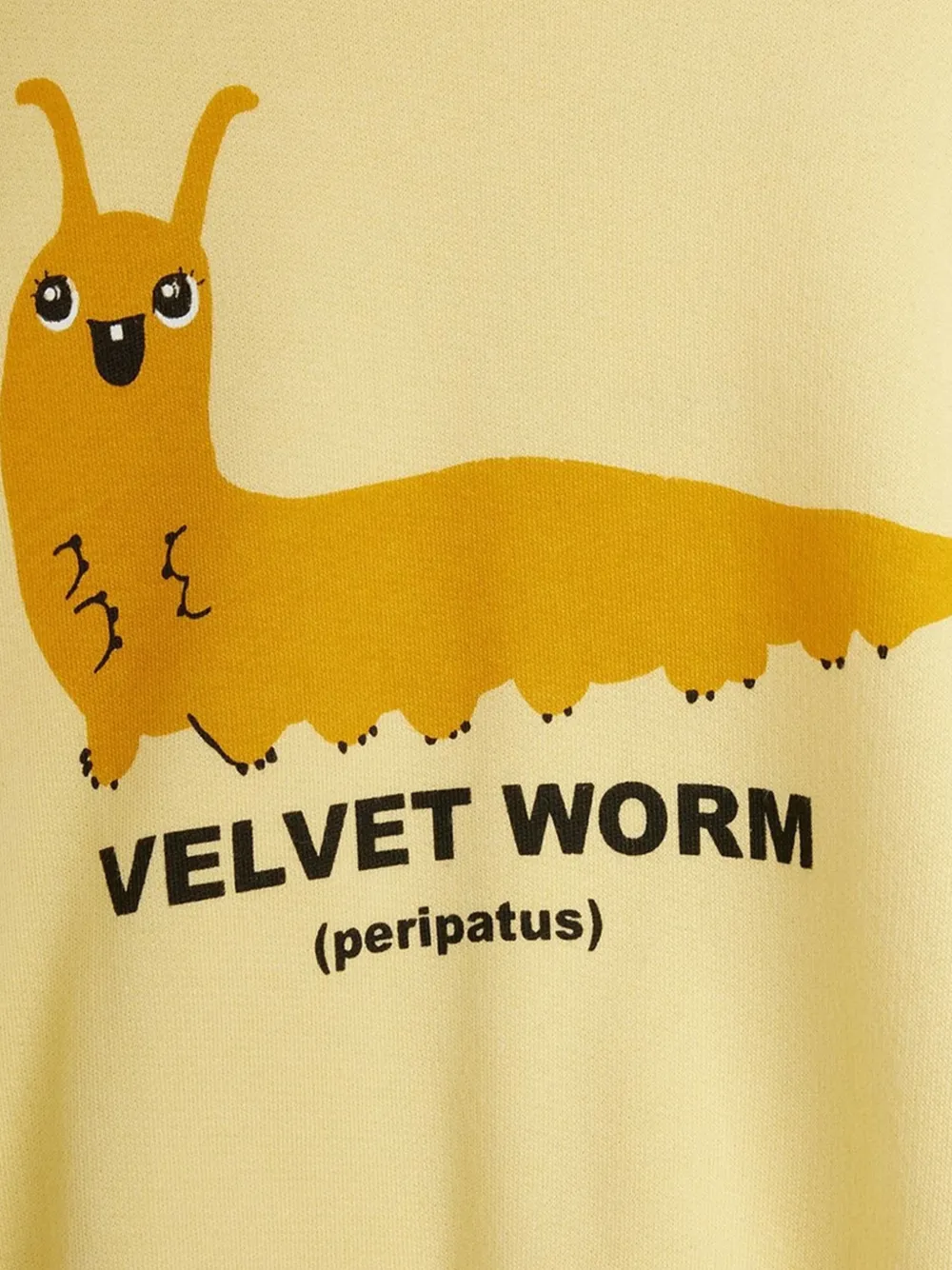 Mini Rodini Velvet Worm graphic-print sweater Geel