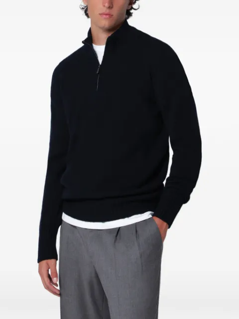 Drumohr quarter-zip ribbed-trim sweater