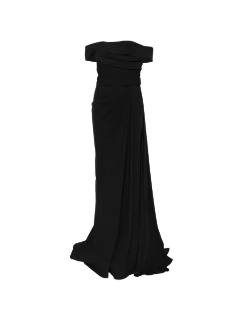 Zuhair Murad robe longue drapée à épaules dénudées
