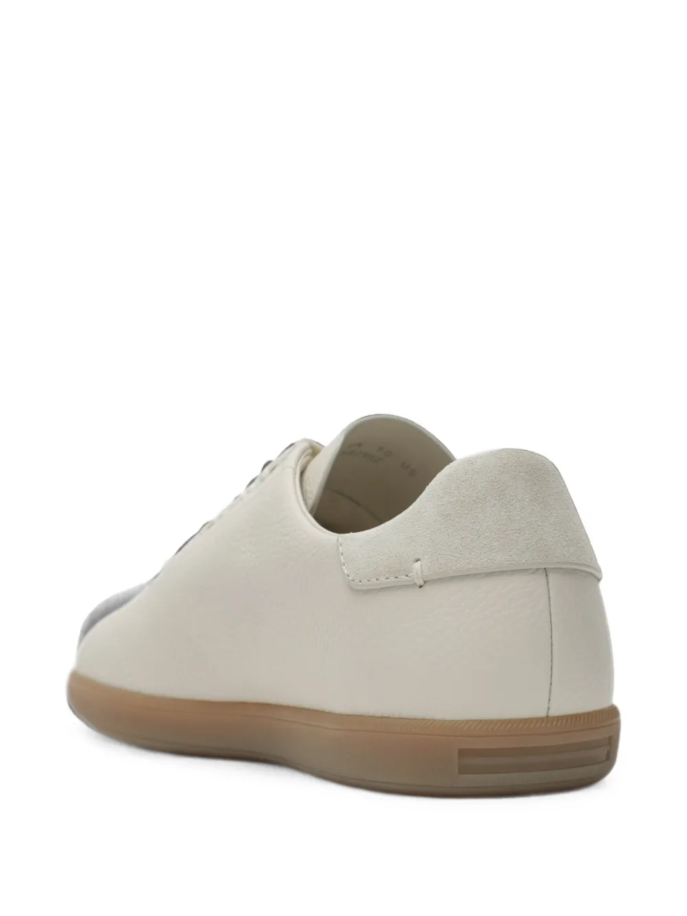 Zegna white leather 232 sneakers Beige