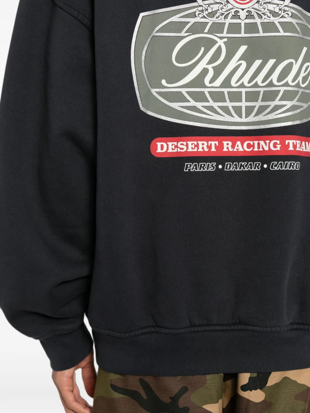 RHUDE Hoodie met logopatch Zwart