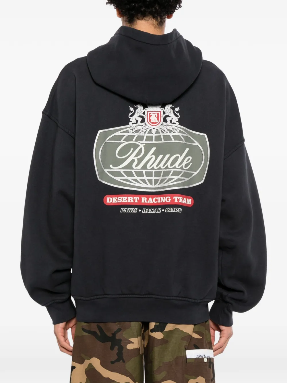 RHUDE Hoodie met logopatch Zwart