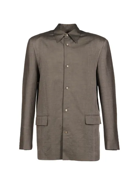 Taakk guayabera-style long-sleeve overshirt