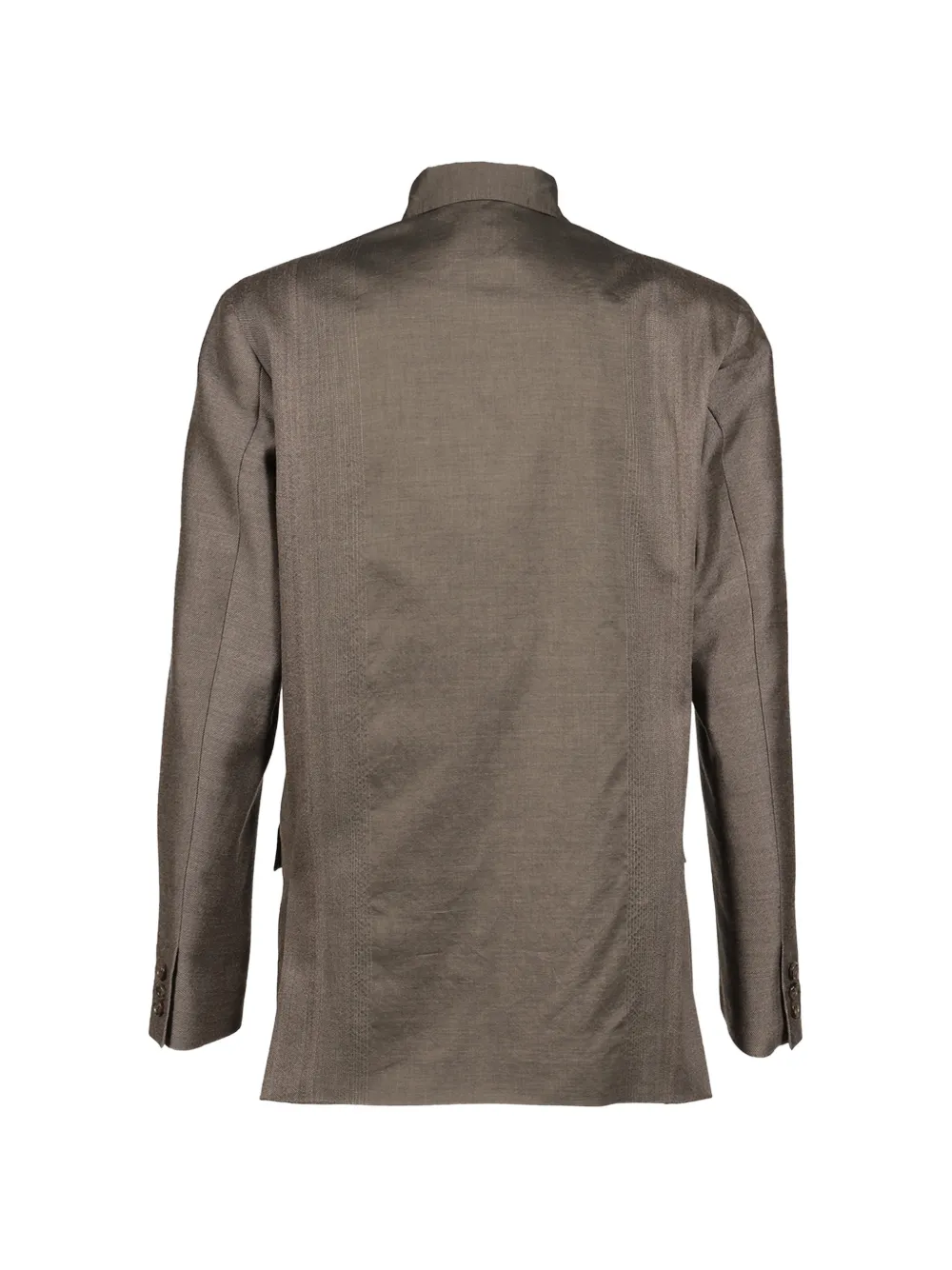 Taakk Shirtjack met lange mouwen en guayabera-stijl Bruin