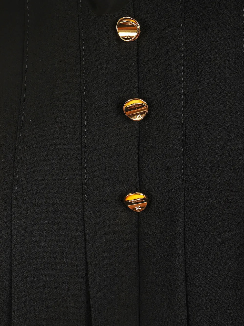 Elisabetta Franchi Blouse met strikdetail en plooien Zwart