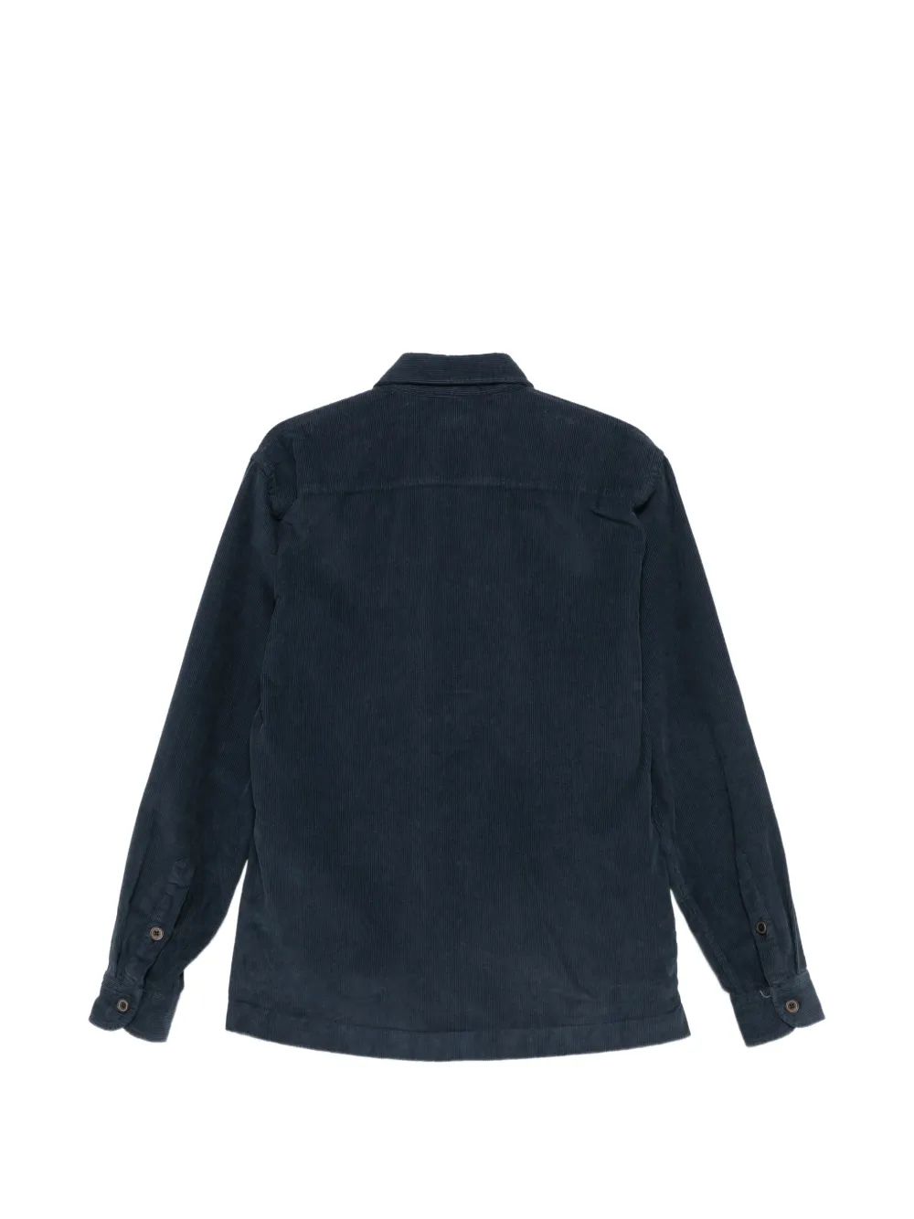 Fay Overhemd met ribfluwelen textuur en zakdetail Blauw
